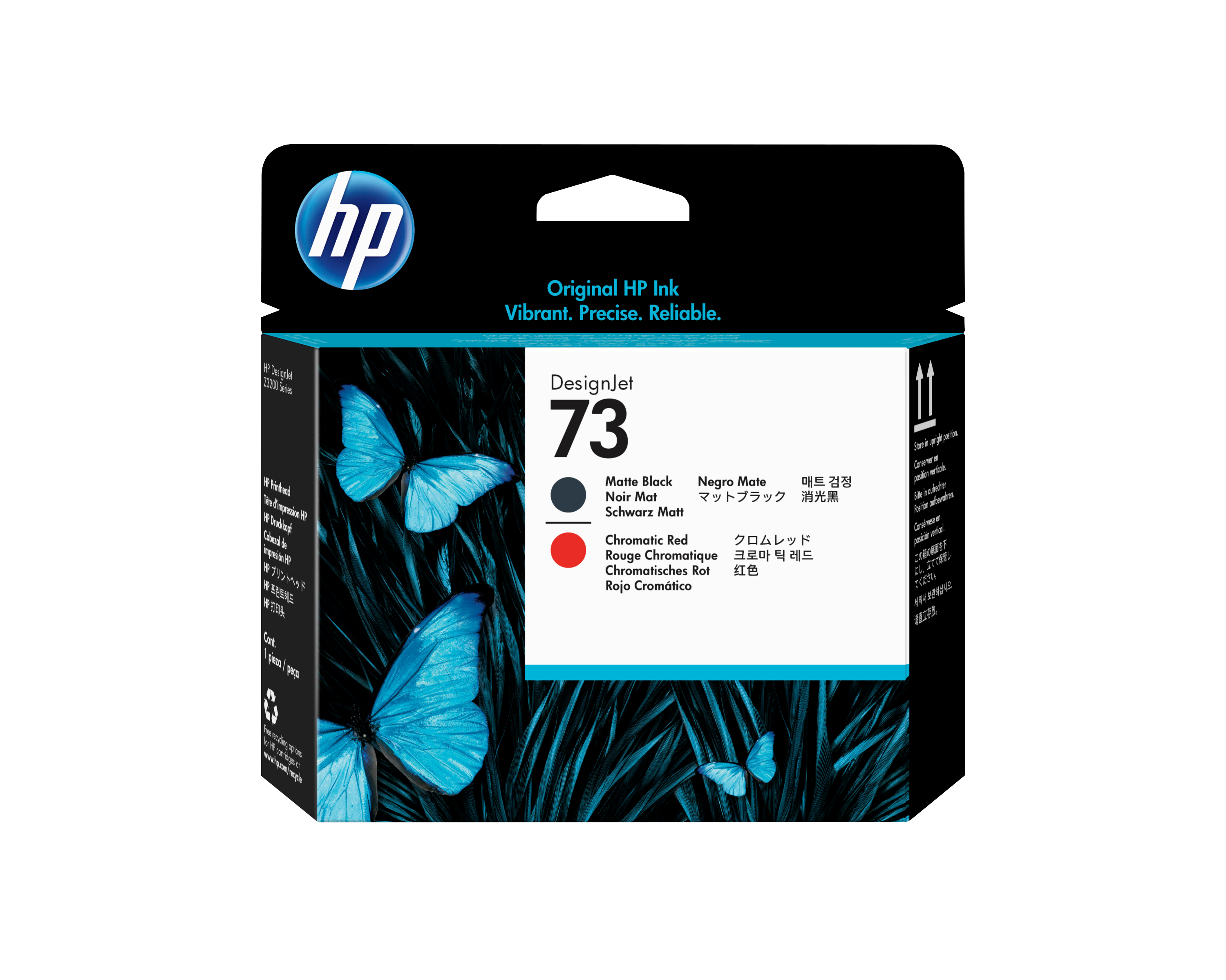HP HP 73 Kirjoitinpää mattamusta/kromatisk punainen CD949A Vastaa: N/A