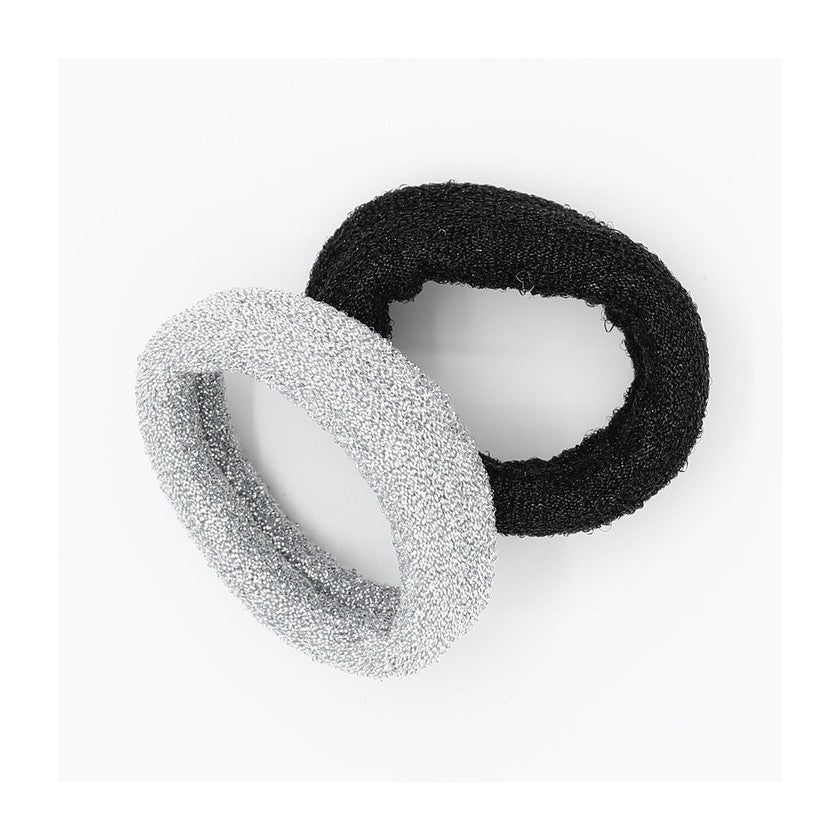 Ib Fashion Hair Joustava Nauha Musta/Hopea838/2 X2