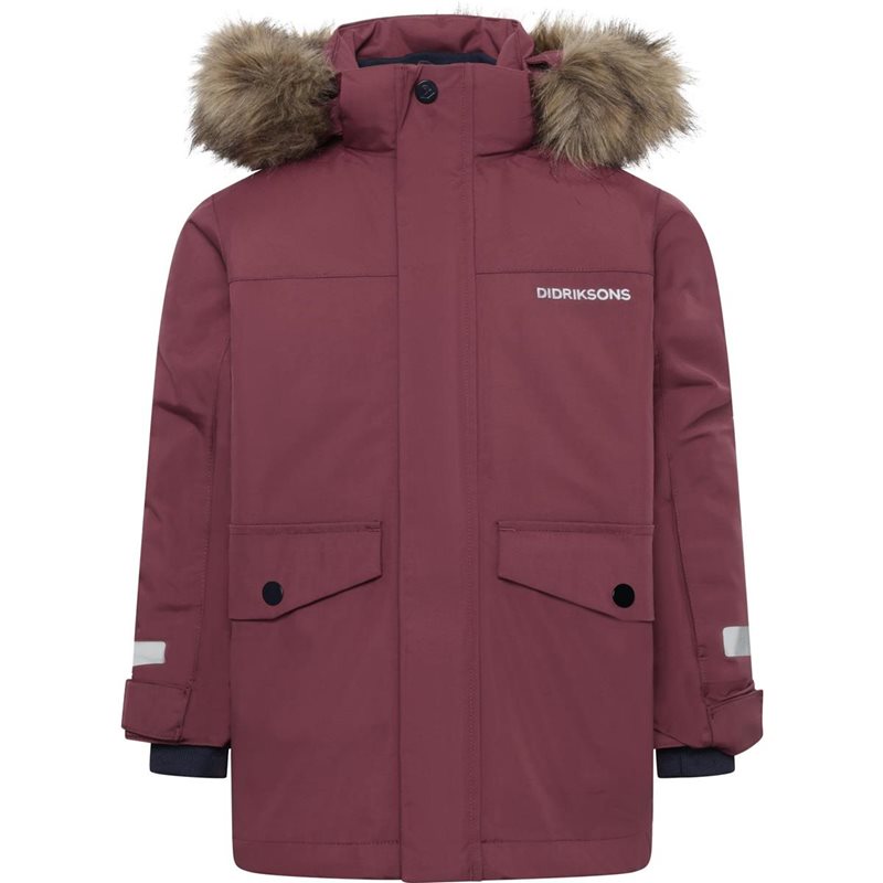 Didriksons Bjärven Parka 4 Kids Anemon Red