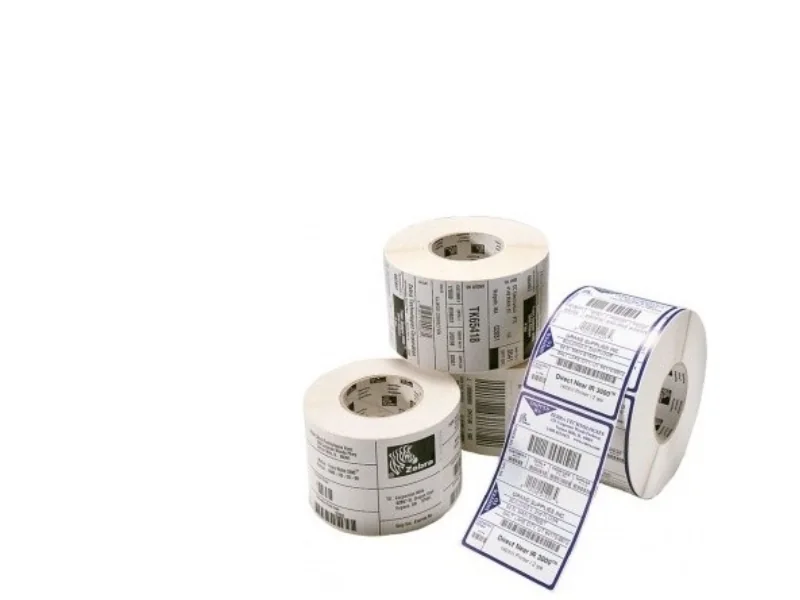 Zebra Z-Perform 1000D, Valkoinen, Permanent Adhesive, Stanssausmerkintä, Rulla, Paperi, Suoralämpö