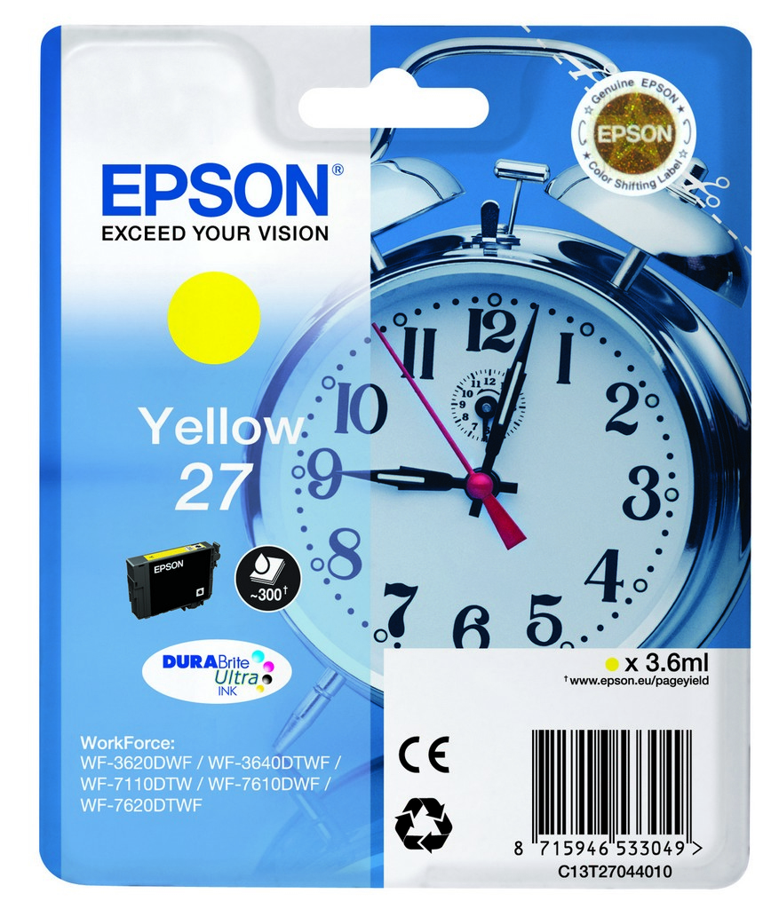 Epson Epson 27 Mustepatruuna Keltainen T2704 Vastaa: N/A