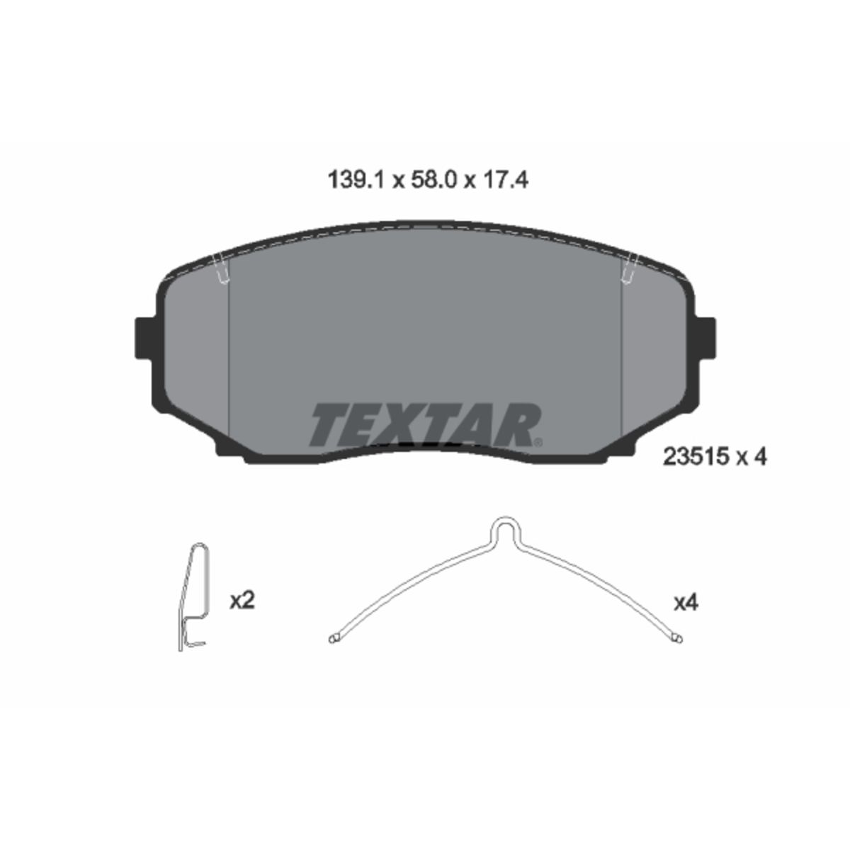 Jarrupalat, levyjarru TEXTAR 2351503