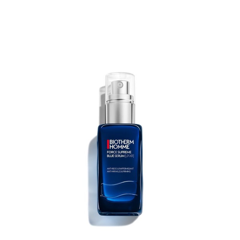Ikääntymistä estävä seerumi, jolla on kohottava vaikutus miesten kasvojen iholle Biotherm Homme Force Supreme Blue Serum 60 ml