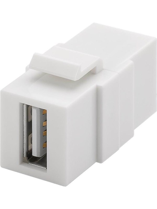 Goobay Keystone-modul, USB 17,2 mm bredd, 2 st. USB 2.0-uttag (typ A)