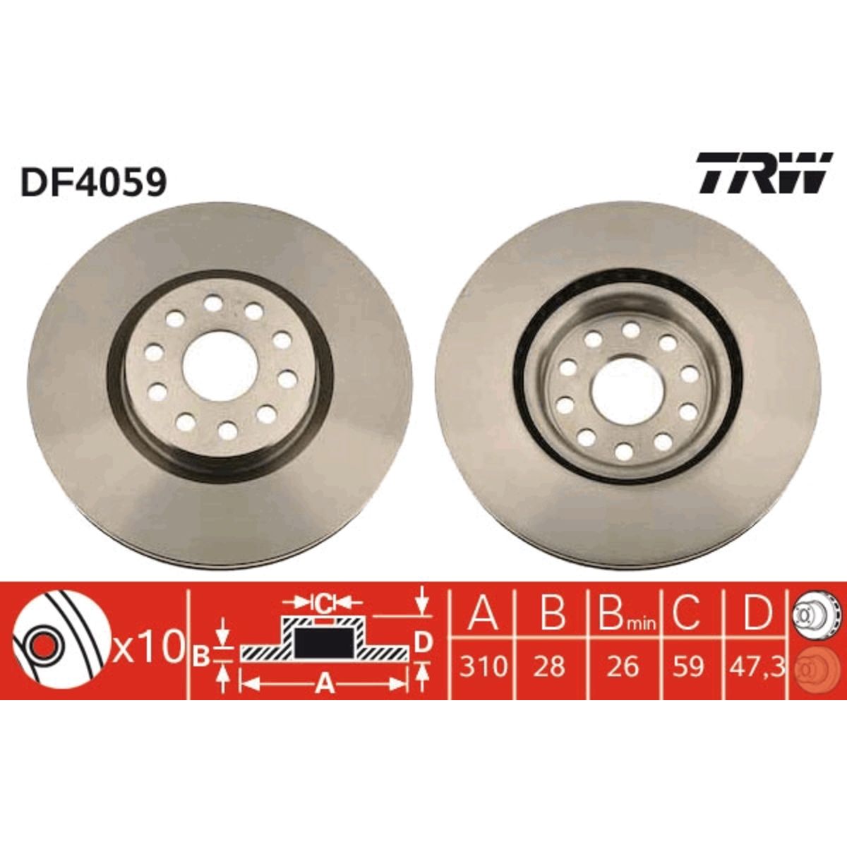 Jarrulevy TRW DF4059