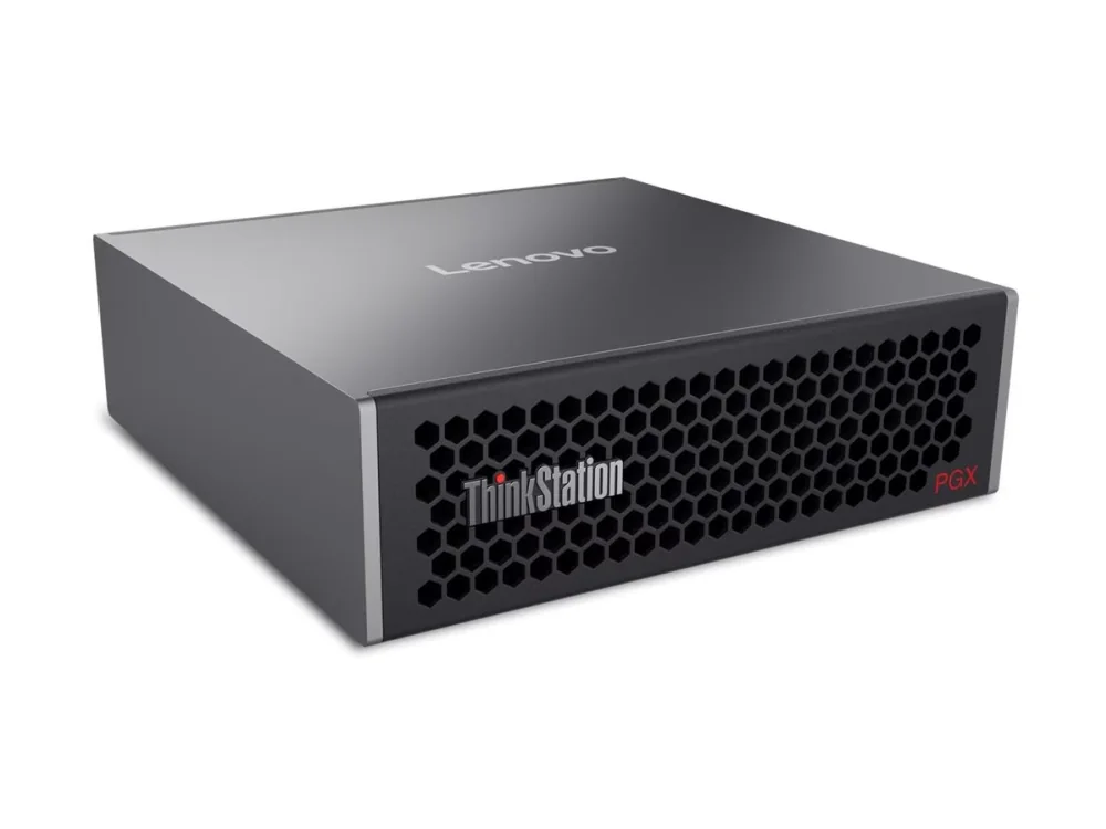 Lenovo ThinkStation PGX 30KL – tekoälytyöasema – MT 1 x GB10 Grace Blackwell Superchip – RAM 128 GB – SSD 4 TB - NVMe, SED, suorituskyky - NVIDIA Blackwell - IEEE 802.11ax (Wi-Fi 6), IEEE 802.11be (Wi-Fi 7), Bluetooth 5.3, 10 Gigabit Ethernet - NVIDIA DGX -peruskäyttöjärjestelmä - näyttö: ei näyttöä