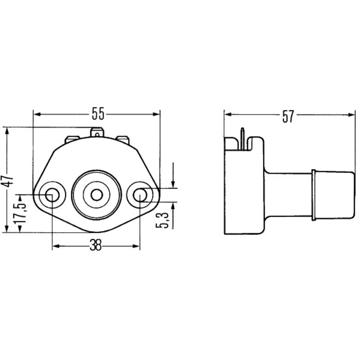 Kytkin, ajovalo HELLA 6AJ 001 751-021