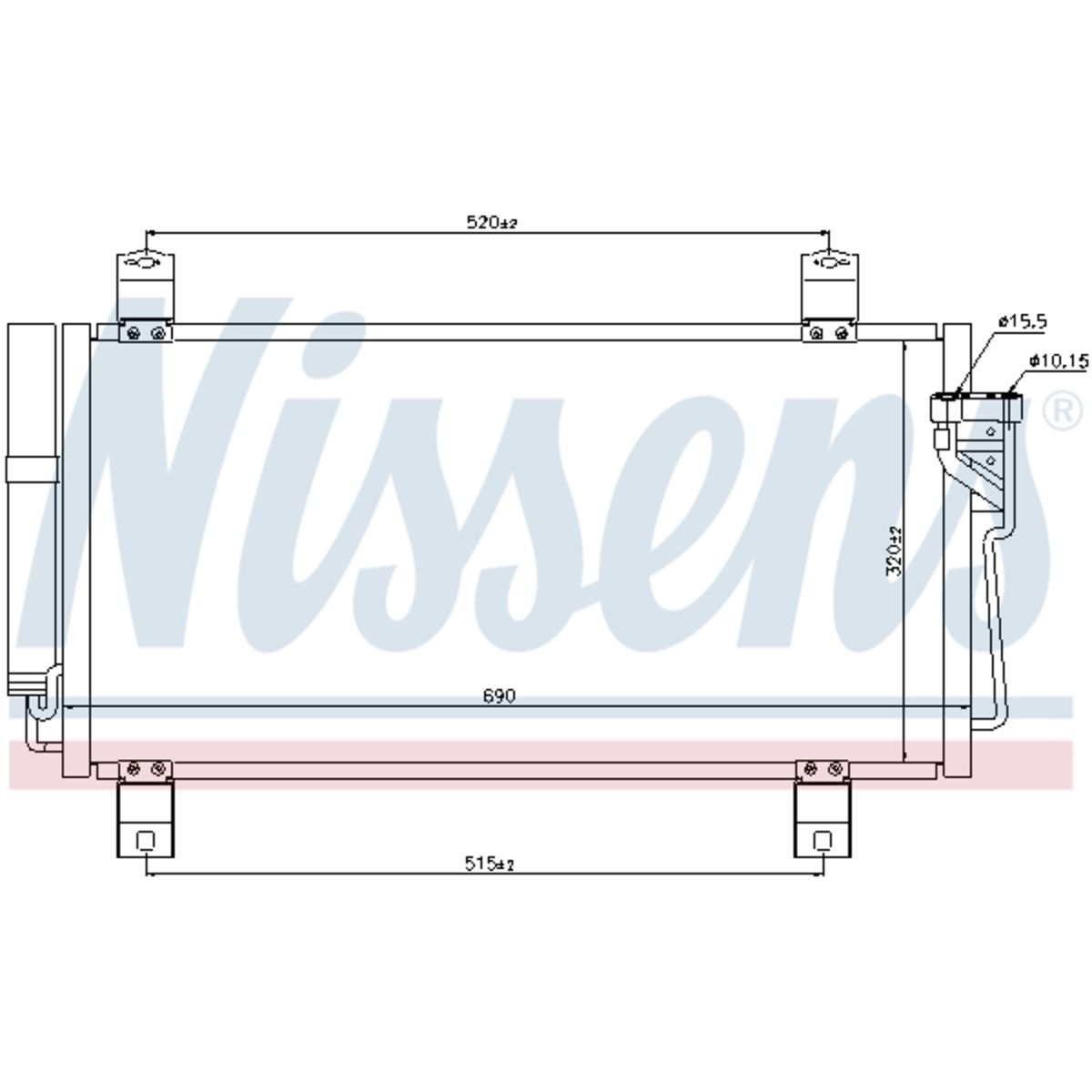 Lauhdutin, ilmastointilaite NISSENS 940032