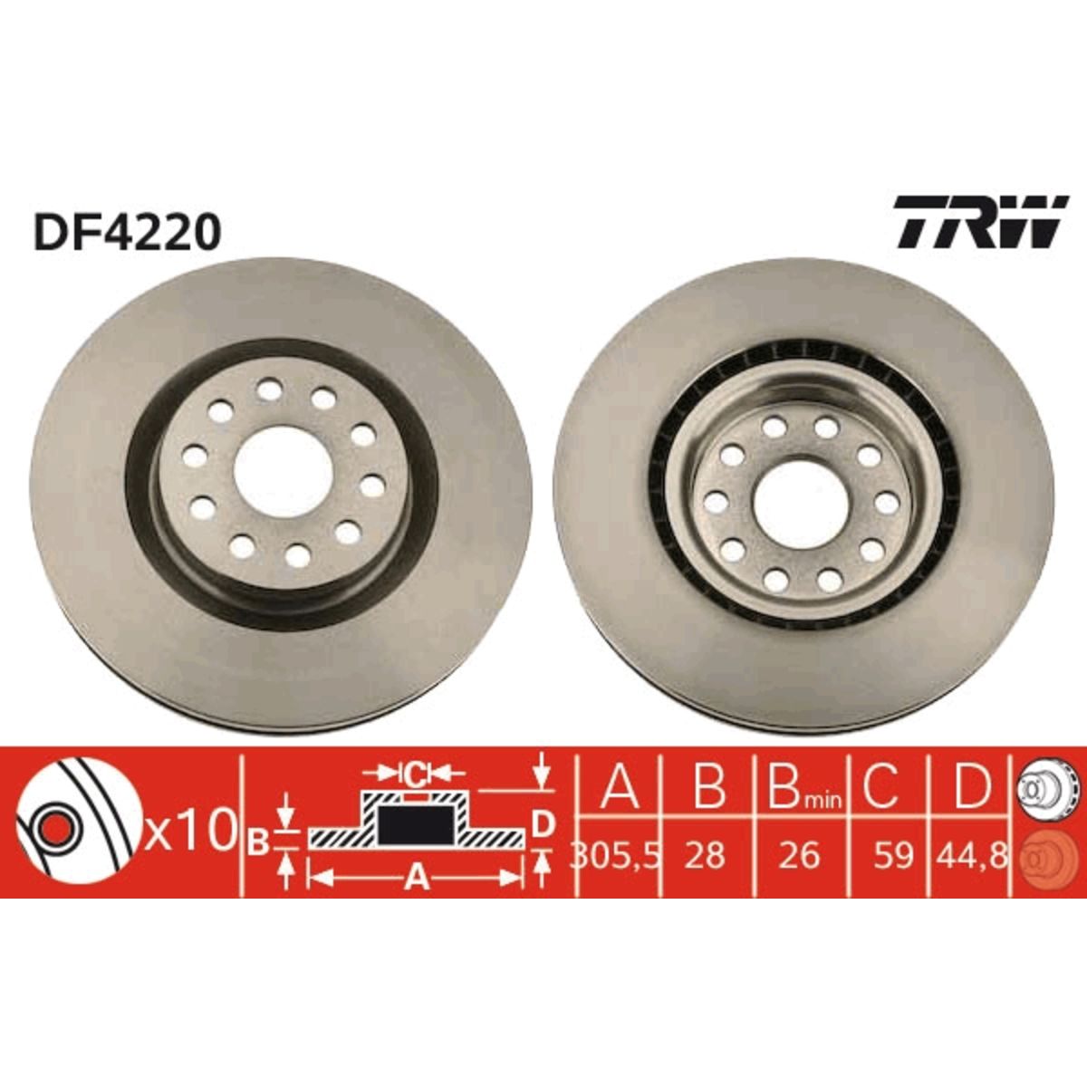 Jarrulevy TRW DF4220