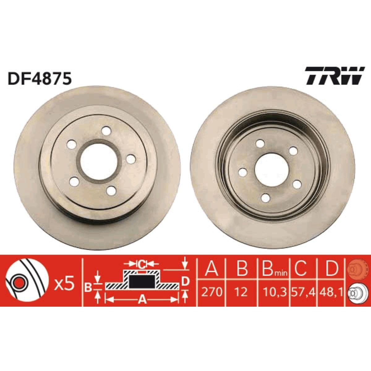 Jarrulevy TRW DF4875