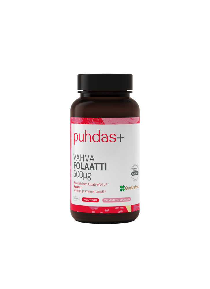 Puhdas+ Folaatti 5-MTHF 500 mikrog 60 vegekaps