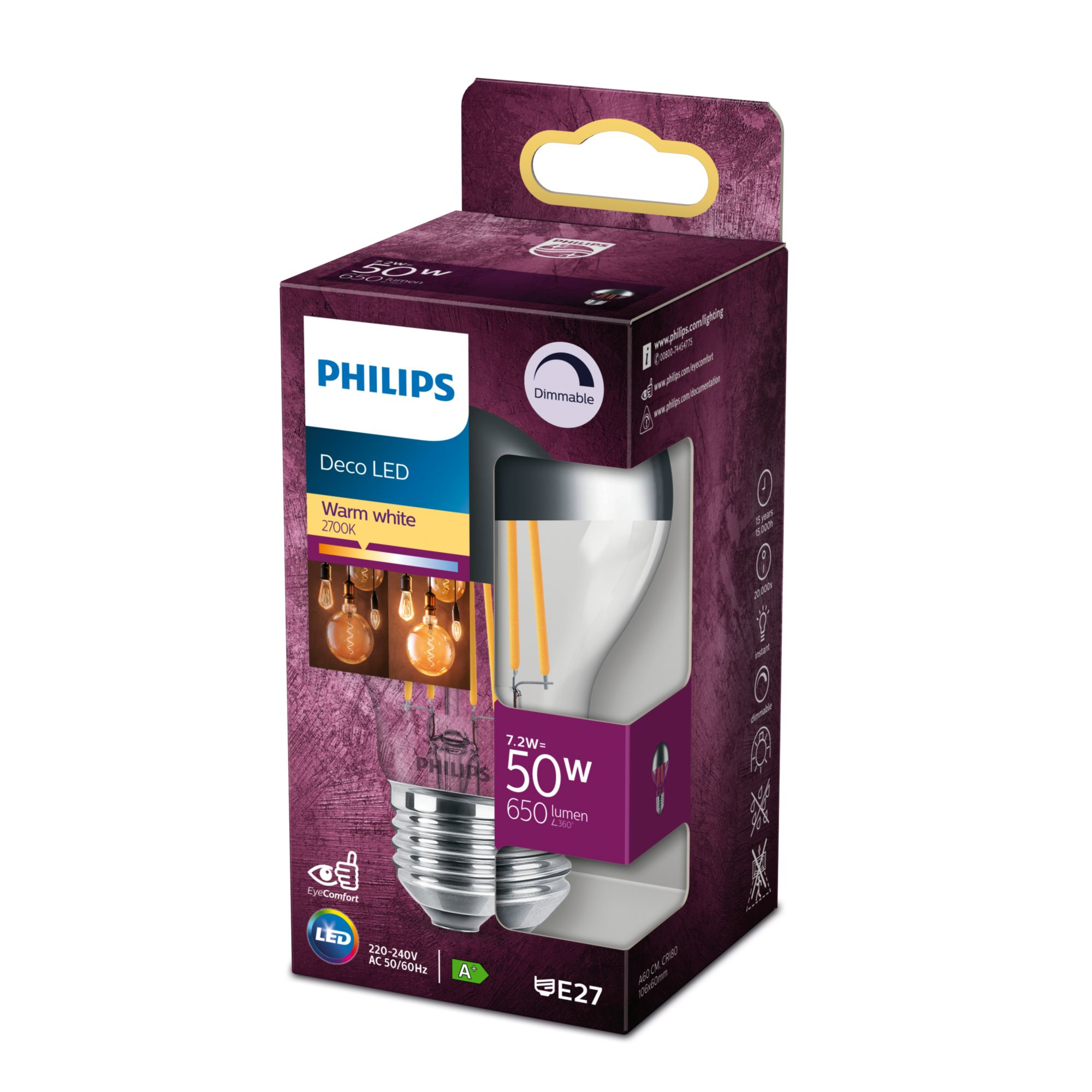 Philips LED-lamppu Art deco E27