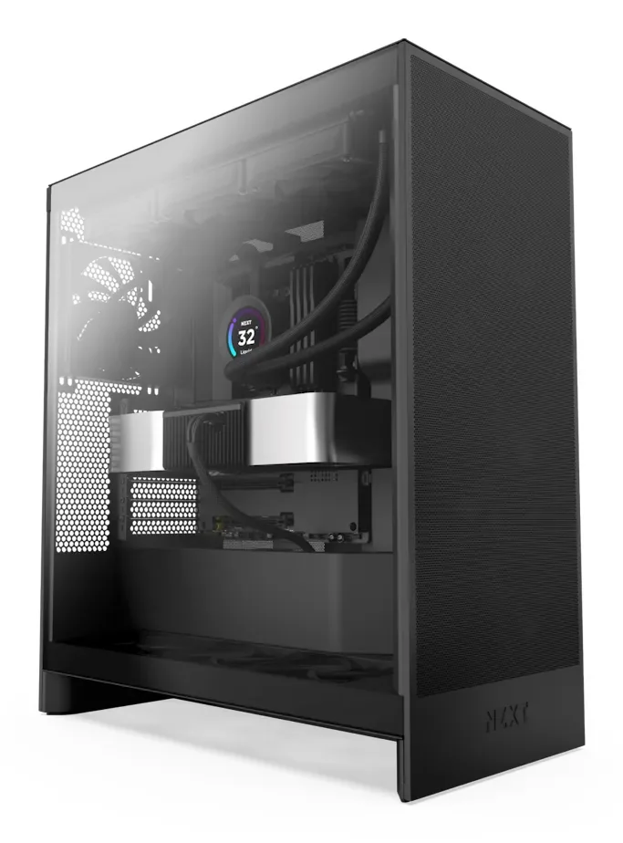 NZXT H7 Flow 2024 -miditornikotelo ikkunalla, musta