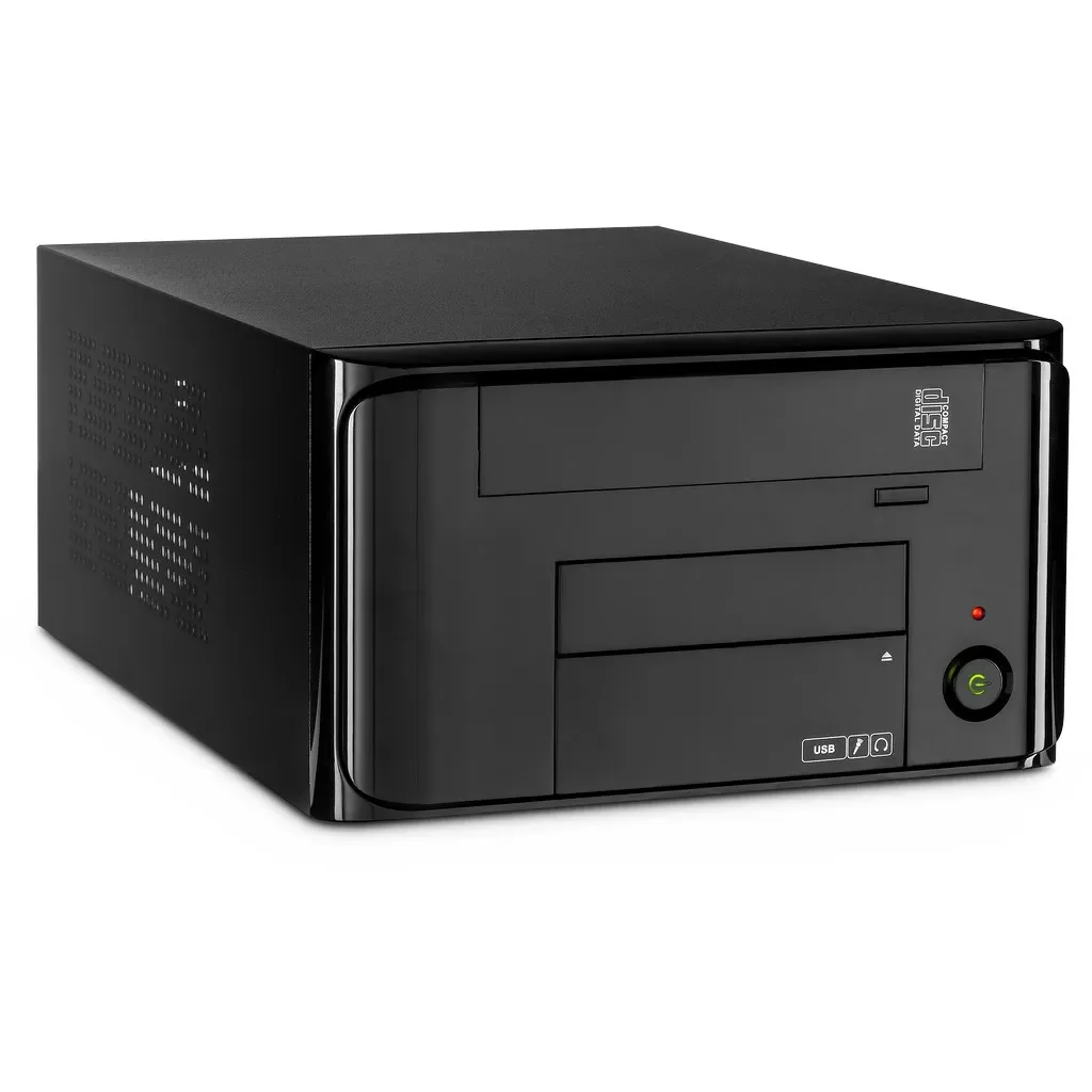 Inter-Tech MI-008 ITX -mini-ITX-kotelo, musta