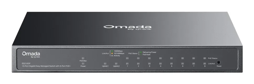 TP-LINK Omada ES210GP - Hallittava kytkin, Musta