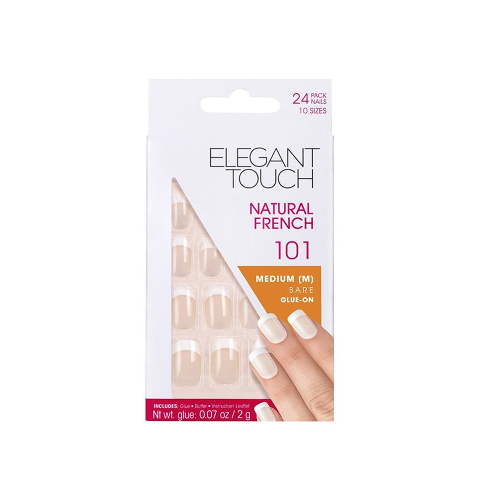 Tyylikäs kosketussarja Naturale French Square tekokynnet 101 Keskikokoinen 24kpl