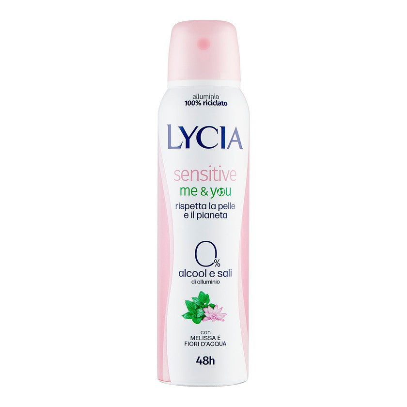Lycia Sensitive Me & You Deo Spray Sitruunamelissalla ja vesikukkien kanssa 150 ml