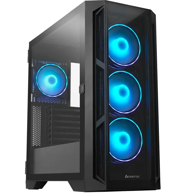 CHIEFTEC APEX GA-01B-TG-OP-miditornikotelo ikkunalla, RGB-valaistuksella, musta