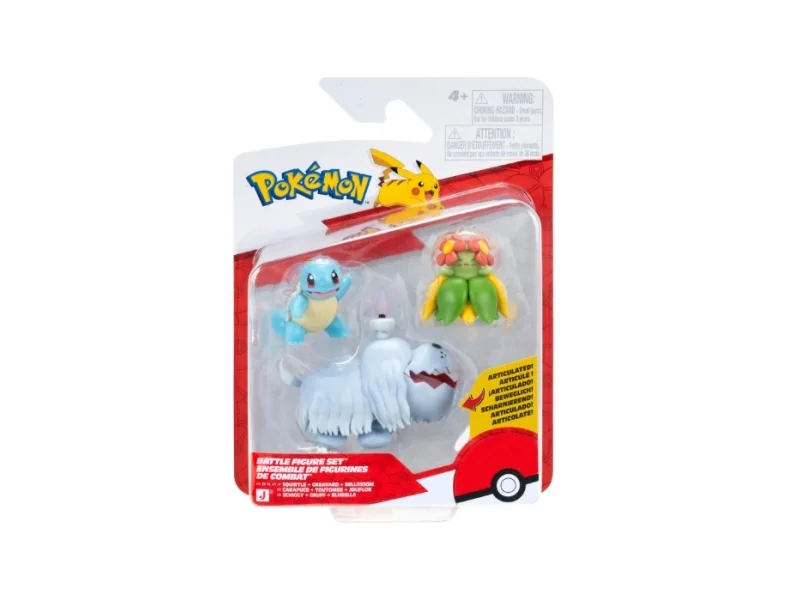 Pokemon Battle figure 3-pack - Squirtle Greavard and Bello