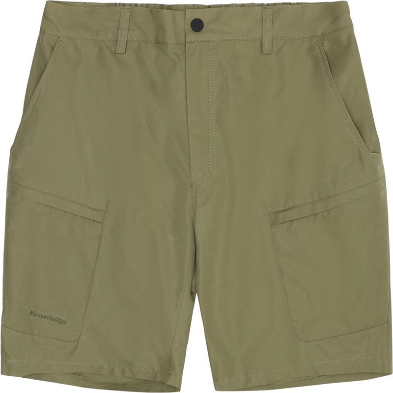 KnowledgeCotton Apparel Vent Canvas 200 Classic Shorts Burned Olive - S