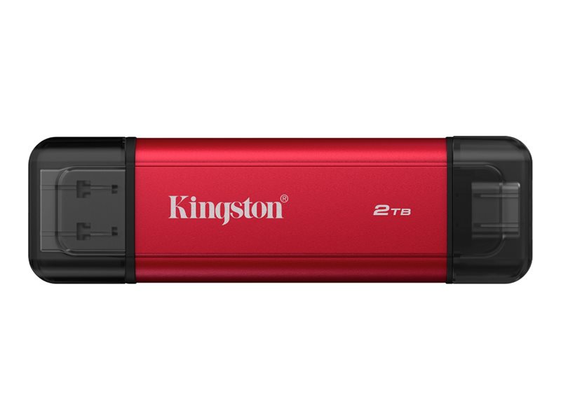 Kingston Dual Portable SSD - 2TB - Ulkoinen SSD - Musta - USB 3.2 Gen 2