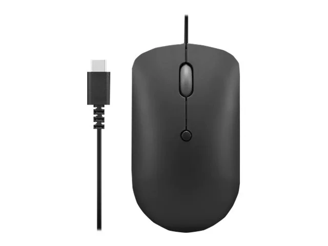 Lenovo 400 USB-C Wired Compact Mouse Raven Black - Hiiri - Optinen - 4 painiketta - Musta