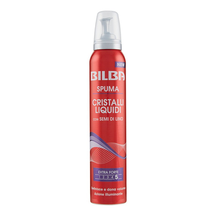 Bilba Pellavaöljyvaahto ja nestemäiset kiteet, erittäin vahva pito 200 ml