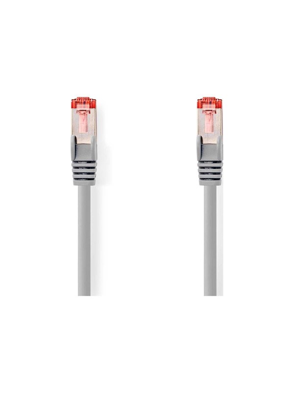 Nedis CAT6 Verkkokaapeli | RJ45 uros | RJ45 uros | S/FTP | 7.50 m | Pyöreä | LSZH | Harmaa | Label