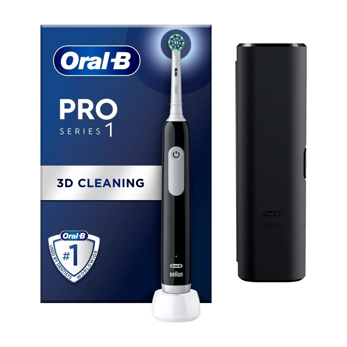 Oral-B Pro 1 -sähköhammasharja, paineentunnistin, musta