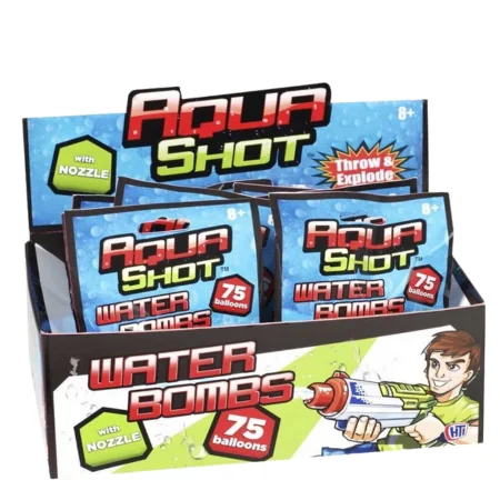 Aqua Shot Water Bombs with Nozzle - 75 Pcs