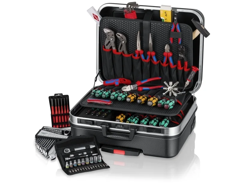 Knipex 00 21 06 M, sininen, punainen, keltainen, 515 mm, 430 mm, 280 mm, 12,8 kg, 90 työkalua