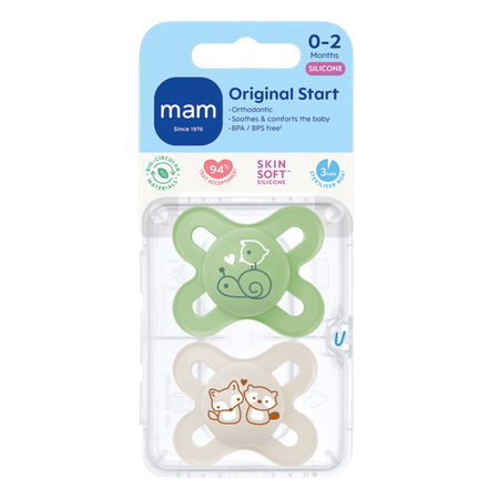 MAM Start Snail & Fox Design 0–2 kk Unisex Tutti – 2 kpl