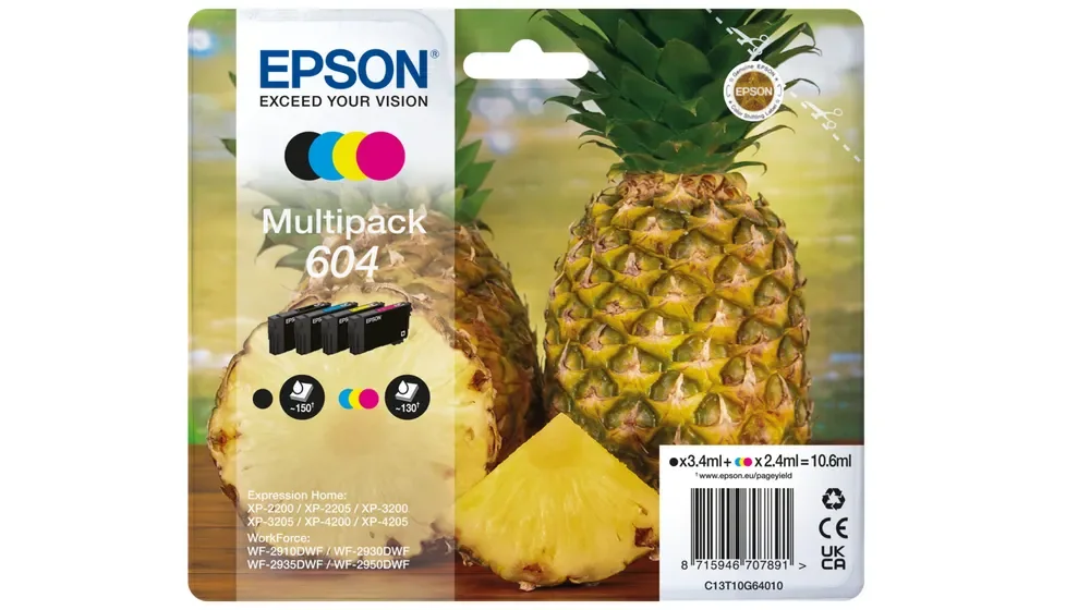 Epson 604 Multipack - 4-pack - Musta Keltainen cyan magenta - Original - ink cartridge