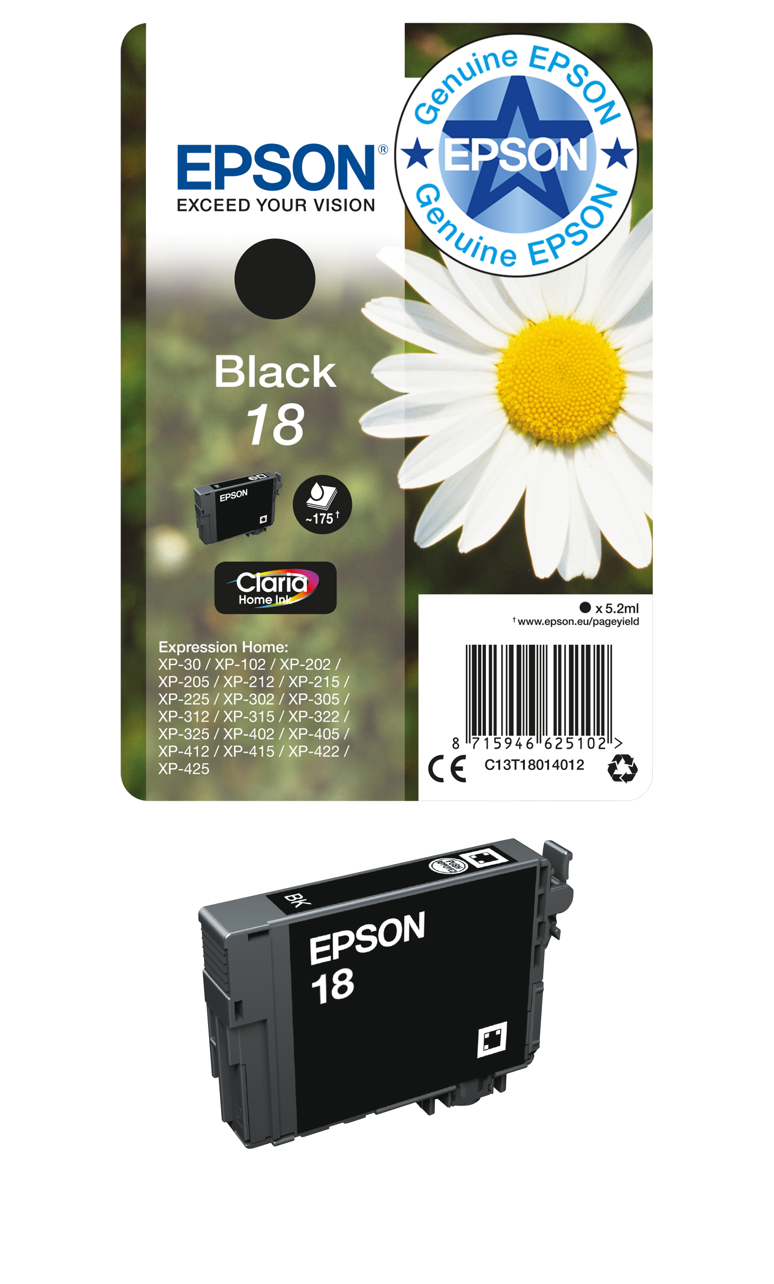 EPSON Musteet C13T18134012 18XL Magenta Daisy