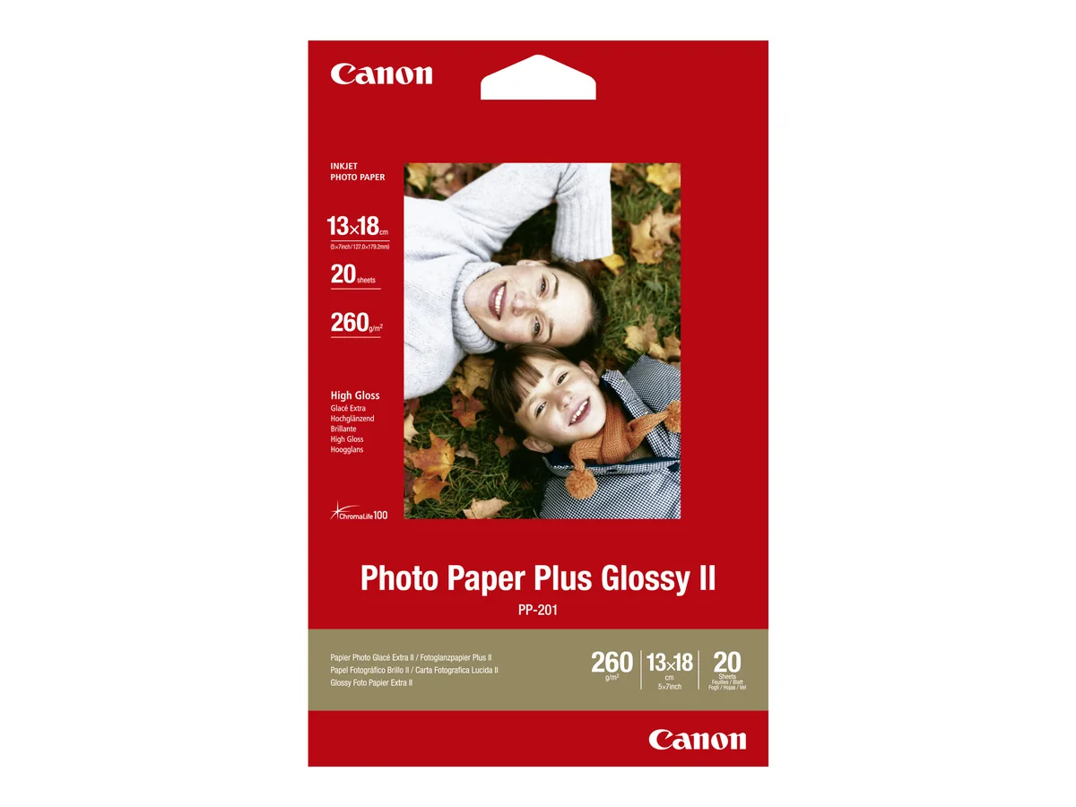 Canon 2311B018, Korkea kiilto, 260 g/m², Valkoinen, 20 arkkia, 5 x 7