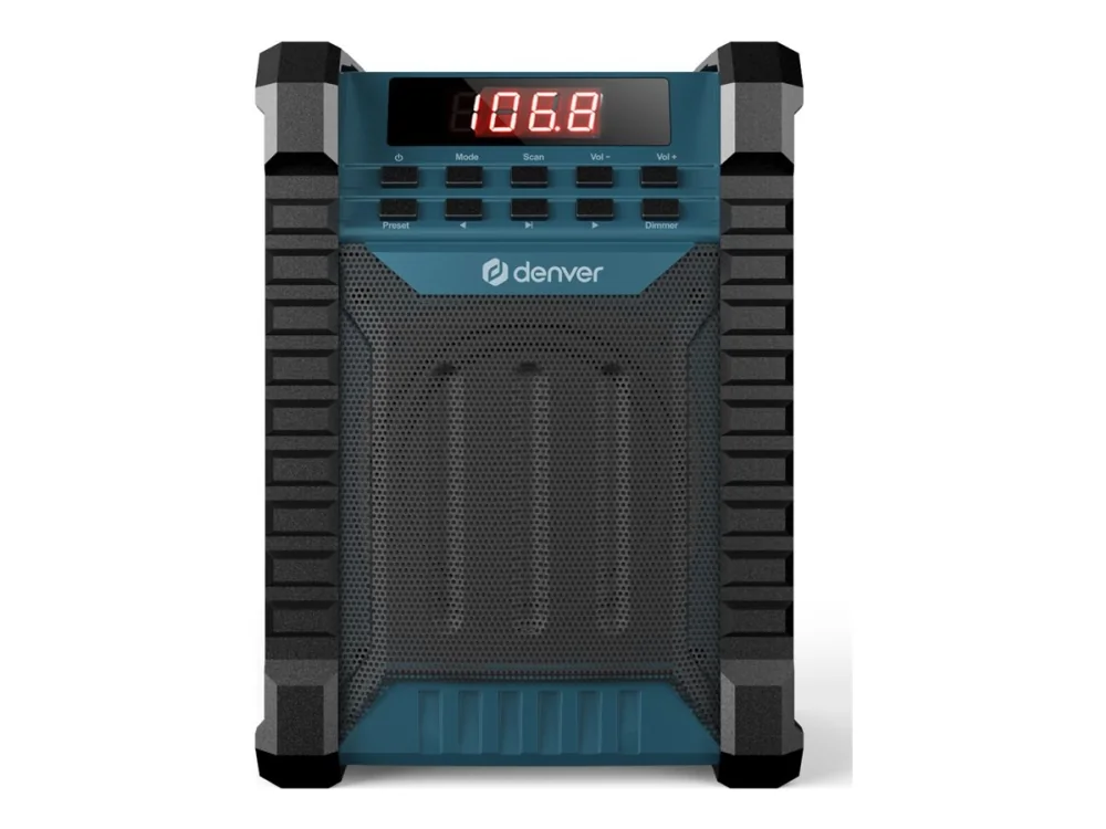 DENVER WRB-60 Workradio - FM & Bluetooth - 10 Watt - FM