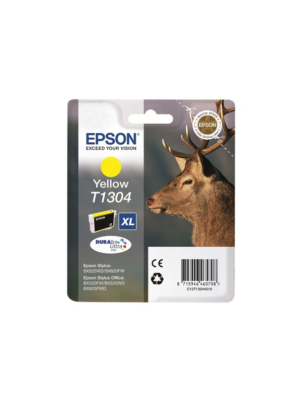 Epson T1304 XL-mustekasetti, 10.1 ml, keltainen