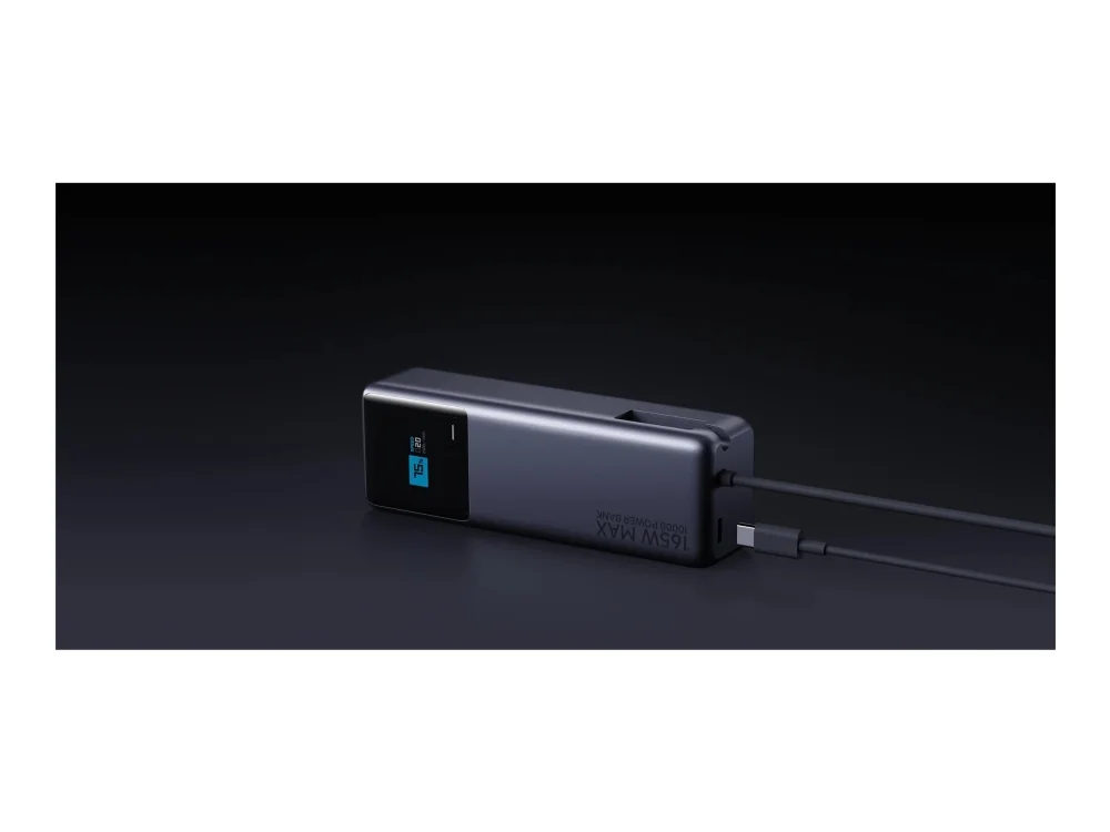 Xiaomi 165W Power Bank (integroitu kaapeli) | 10000 mAh | USB-C | Harmaa
