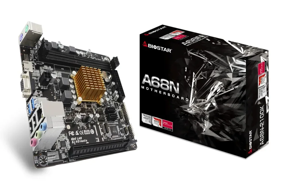 BIOSTAR A68N-2100K Emolevy - DDR3L (Low Voltage) RAM - Mini-ITX