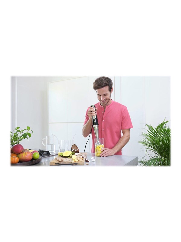 Braun MultiQuick 9 MQ9138XI, Upotettava sekoitin, 0,6 L, Jäänmurskaus, 1,2 m, 1200 W, Musta, Ruostumaton teräs