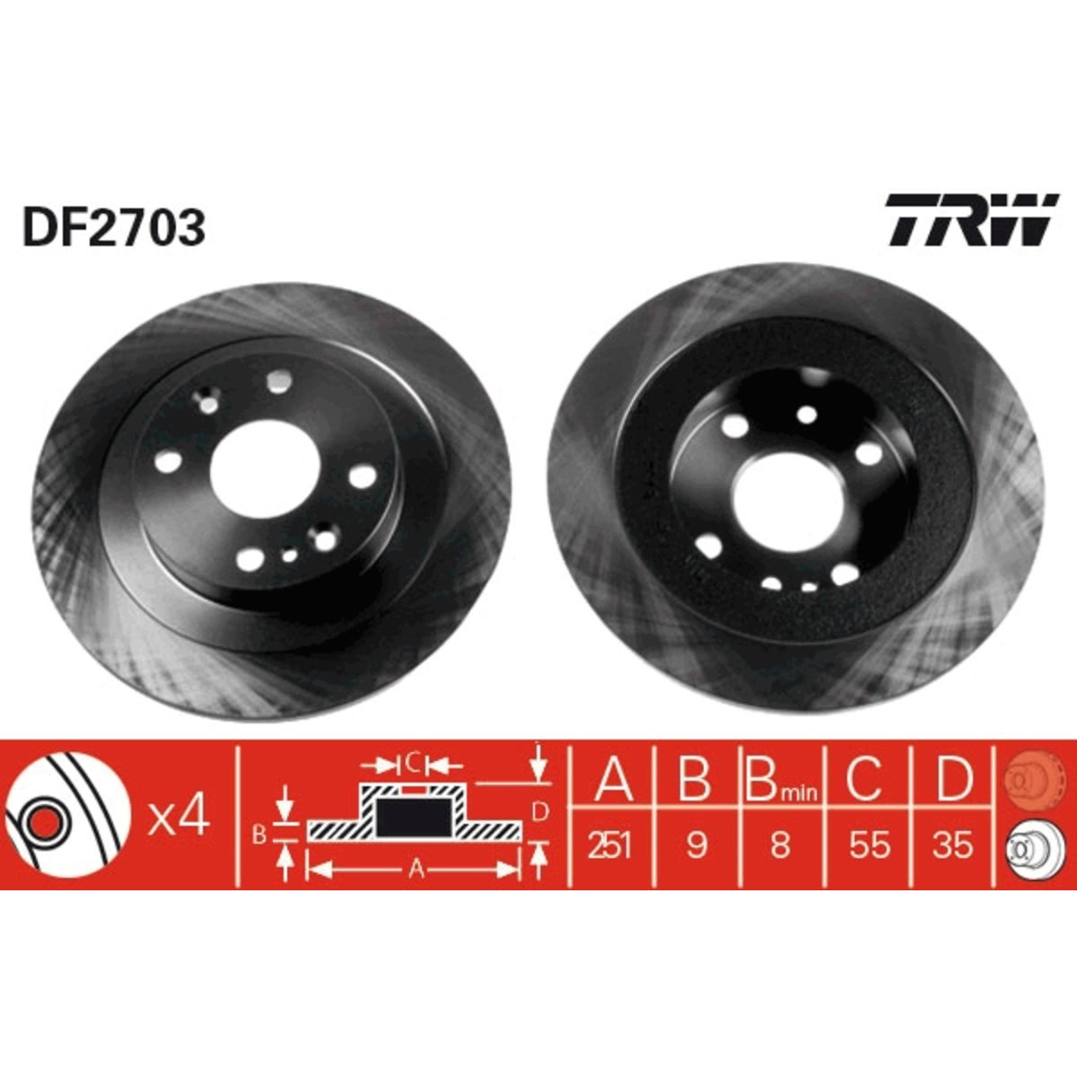 Jarrulevy TRW DF2703