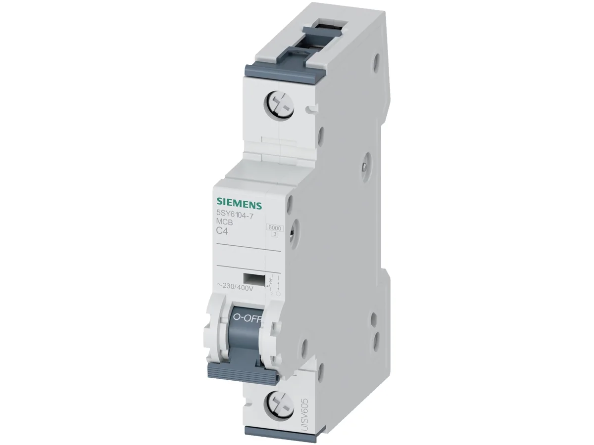 Siemens 5SY61047 5SY6104-7 Ledningssikkerikkerhedsafbryder 4 A 230 V, 400 V