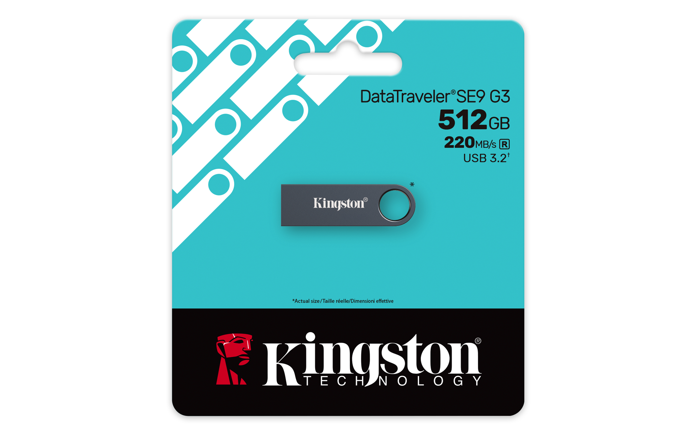 Kingston DataTraveler SE9 G3 - Harmaa - 512GB - USB-tikku