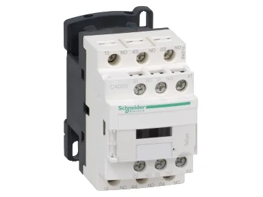 Schneider Electric TeSys D control relay, Musta, Valkoinen, 230 V, 50 - 60 Hz, 45 x 93 x 77 mm, -40 - 60 °C