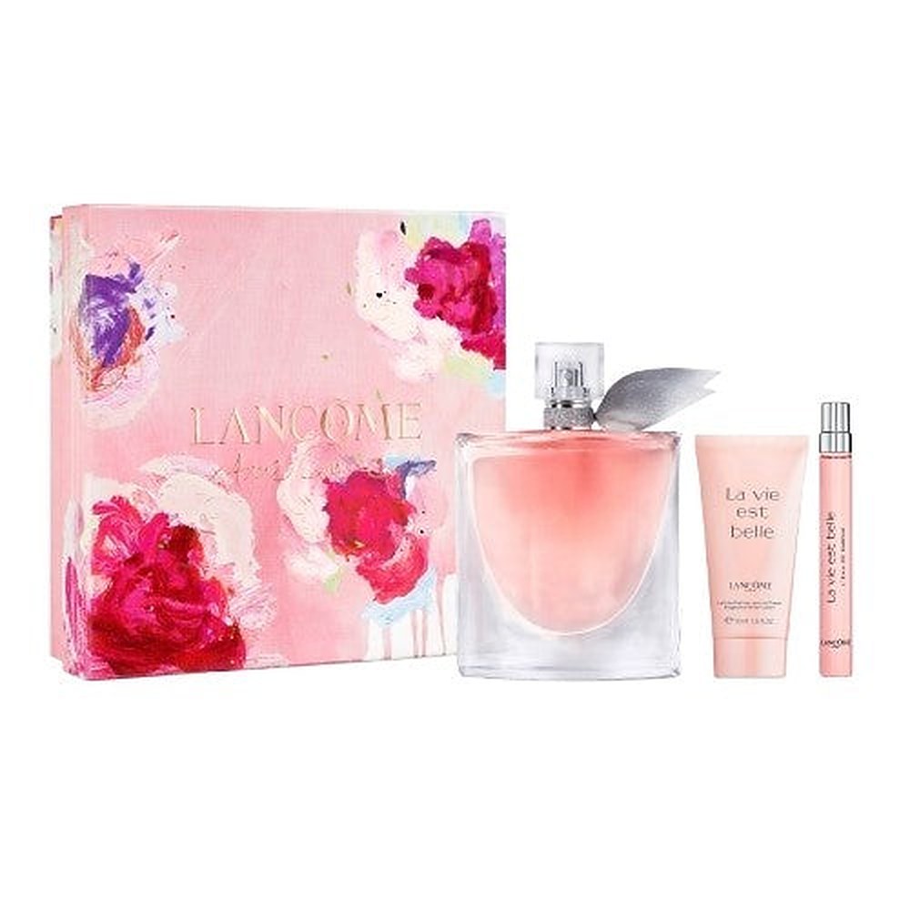 Lancôme La Vie Est Belle naisten lahjasetti Eau de Parfum 100 ml + Eau de Parfum 10 ml + hajustettu vartalomaito