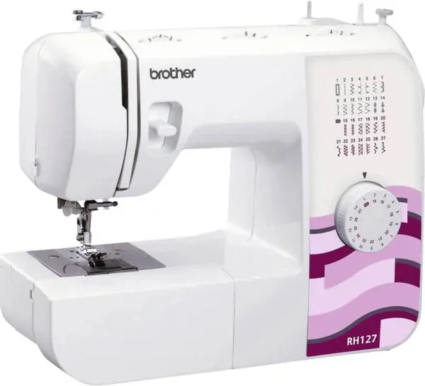 Brother RH127, Valkoinen, Automaattinen ompelukone, Ompelu, Overlock, 1 Askel, 0 - 4 mm, Rotaatio