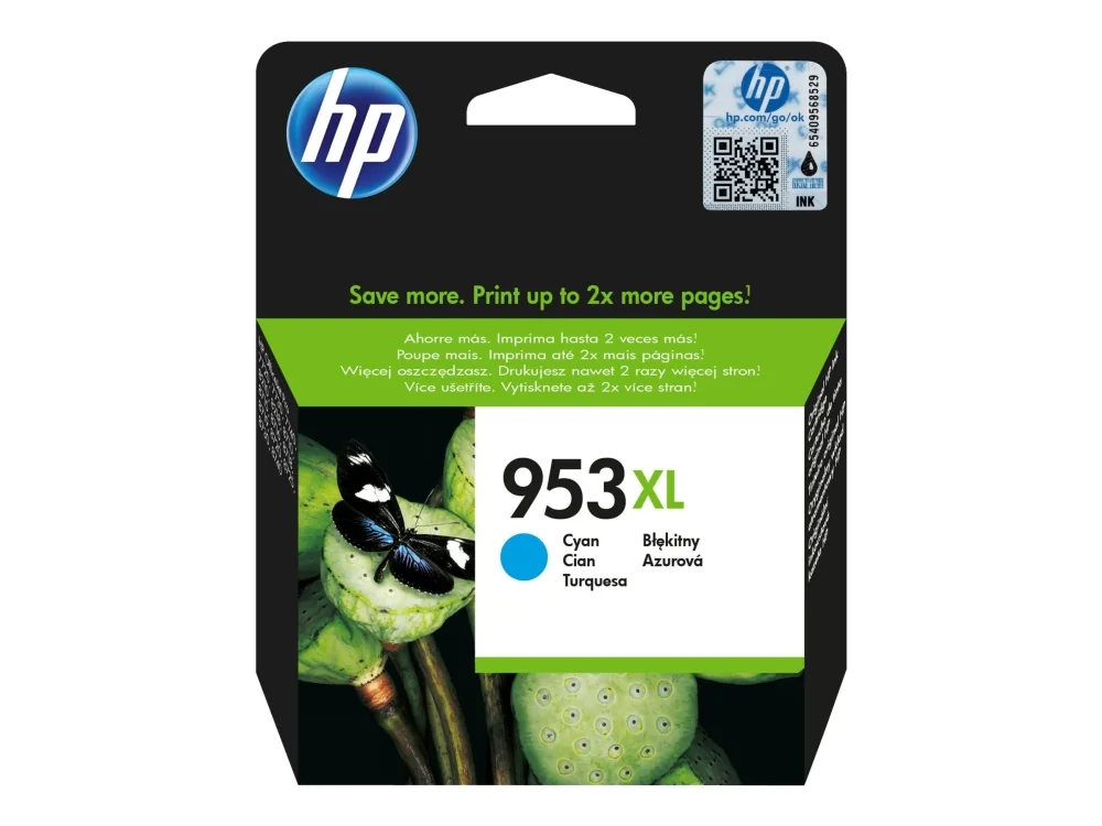 HP 953XL-mustekasetti, 18 ml, cyaani