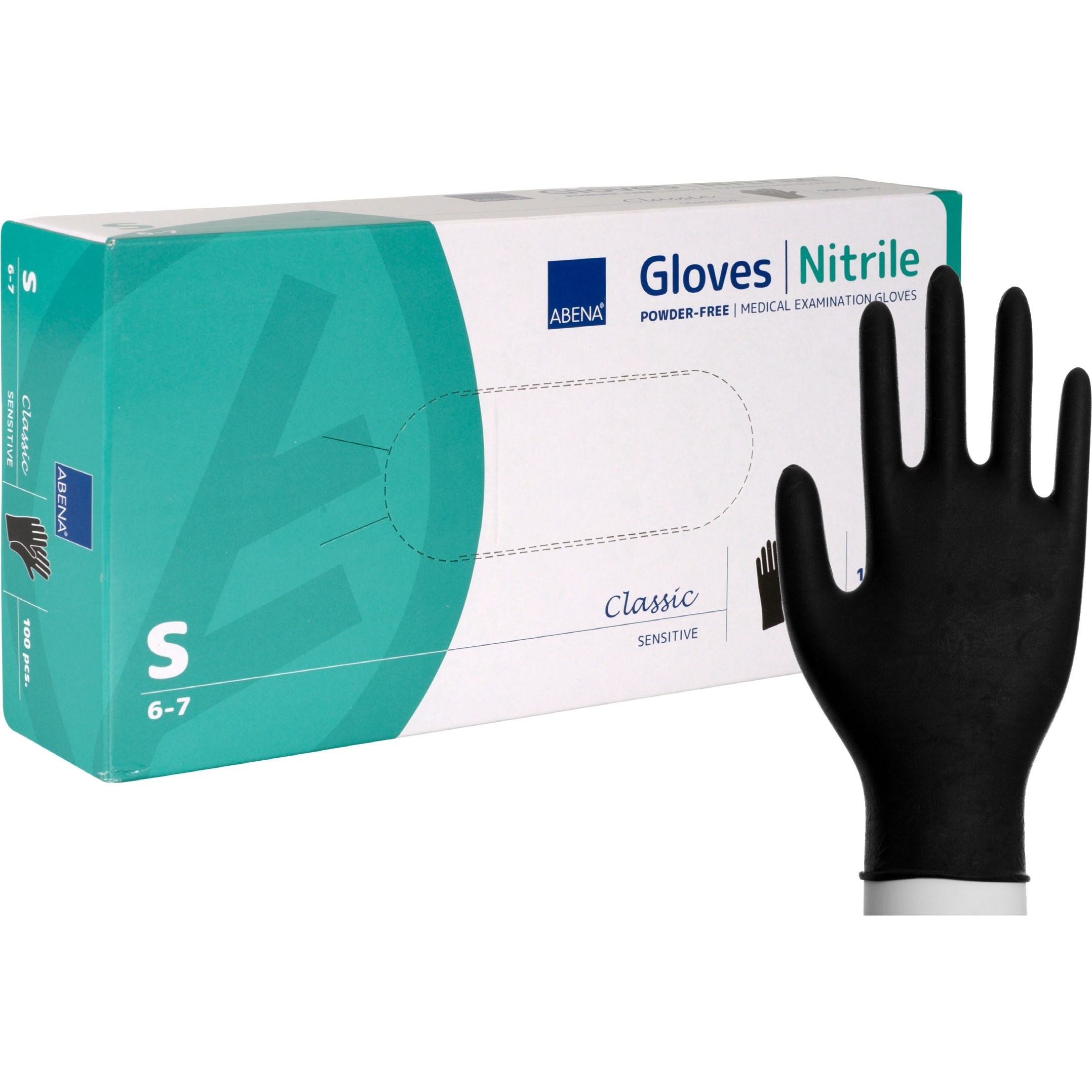 ABENA Nitriilikäsine Black 100-pack Small