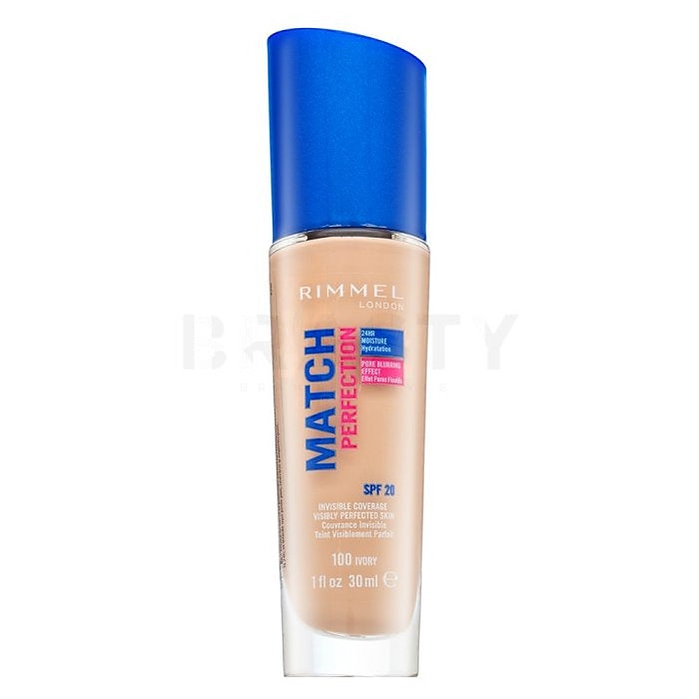 Rimmel Match Perfection Liquid Foundation SPF 20 Color 100 Ivory 30 ml