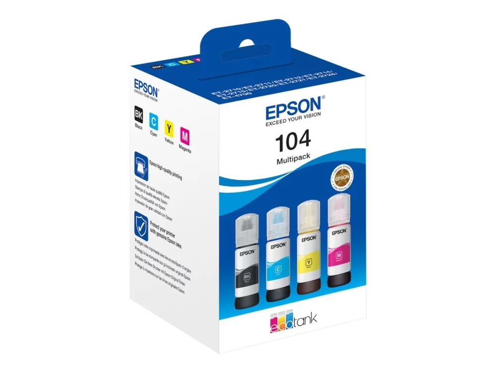 Epson Muste, Multipack 104 (bk/c/m/y) - Et-2720